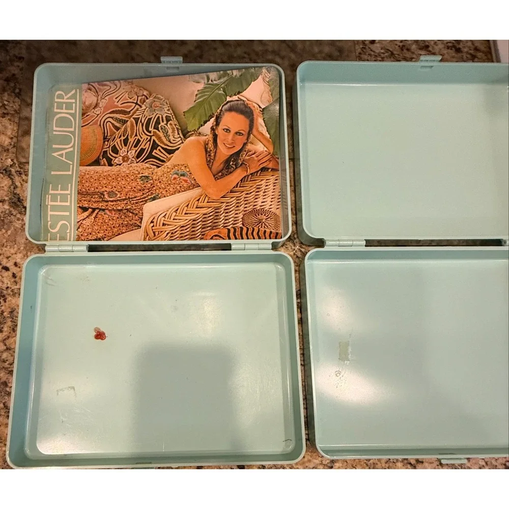 Estee Lauder Vintage Travel Train Cases Set of 3 Makeup Cosmetic Organizer‎